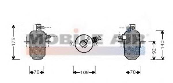 3000D081 VAN Wezel tanque de recepção do secador de aparelho de ar condicionado