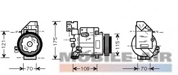 3000K075 VAN Wezel compressor de aparelho de ar condicionado