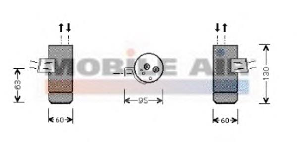 A4148300058 Mercedes tanque de recepção do secador de aparelho de ar condicionado