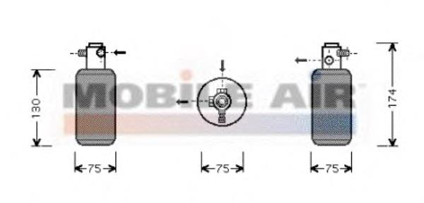 3000D291 VAN Wezel tanque de recepção do secador de aparelho de ar condicionado