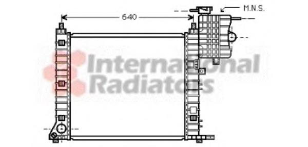 Radiador de esfriamento de motor 30002349 VAN Wezel