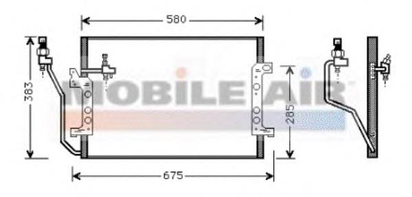 30005330 VAN Wezel radiador de aparelho de ar condicionado