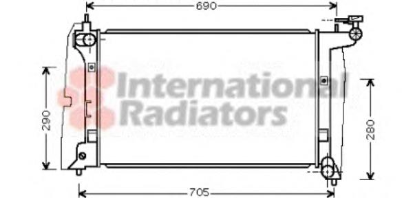 53002289 VAN Wezel radiador de esfriamento de motor