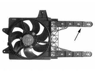 1755748 VAN Wezel difusor do radiador de esfriamento, montado com motor e roda de aletas