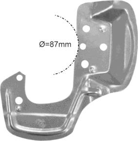 Защита тормозного диска переднего левого 3776371 VAN Wezel
