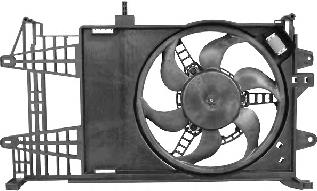 1620751 VAN Wezel difusor do radiador de esfriamento, montado com motor e roda de aletas