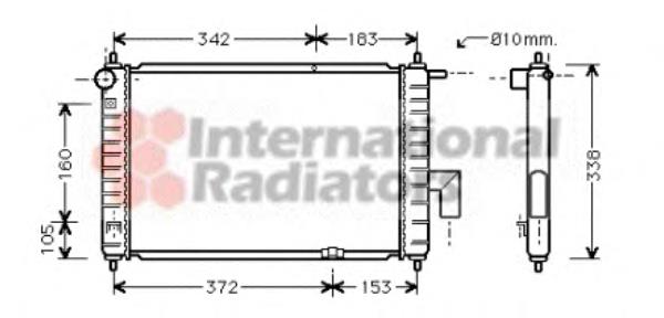 81002046 VAN Wezel radiador de esfriamento de motor