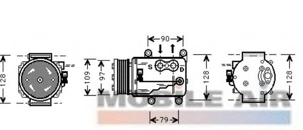 Compressor de aparelho de ar condicionado 7700K026 VAN Wezel