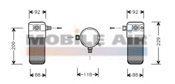 Tanque de recepção do secador de aparelho de ar condicionado 8100D021 VAN Wezel