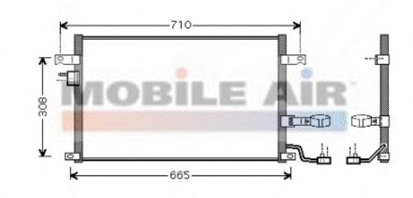 81005056 VAN Wezel radiador de aparelho de ar condicionado