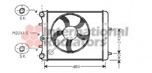 76002013 VAN Wezel radiador de esfriamento de motor