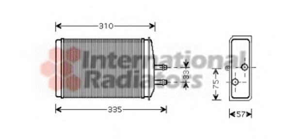 76006016 VAN Wezel radiador de forno (de aquecedor)