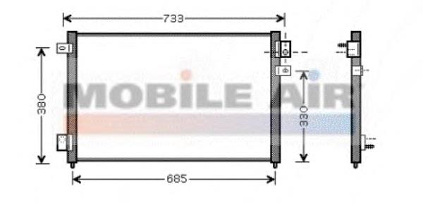 77005036 VAN Wezel radiador de aparelho de ar condicionado