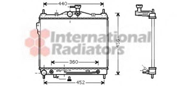 82002102 VAN Wezel radiador de esfriamento de motor