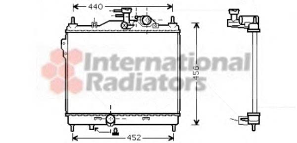 82002103 VAN Wezel radiador de esfriamento de motor