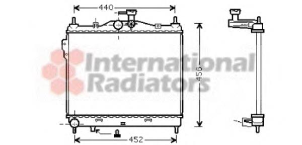 82002101 VAN Wezel radiador de esfriamento de motor