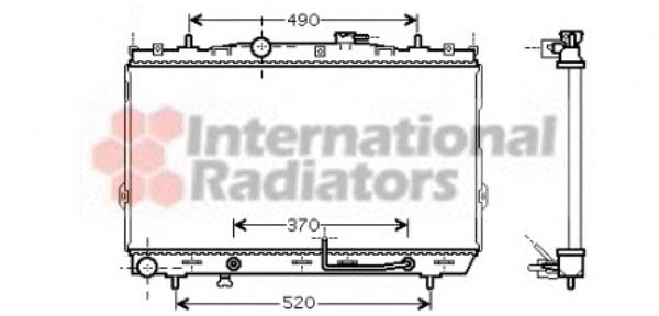 82002105 VAN Wezel radiador de esfriamento de motor