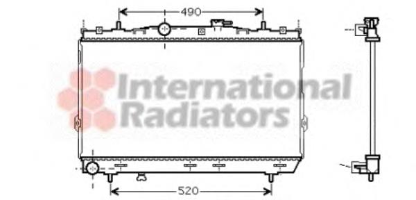 82002104 VAN Wezel radiador de esfriamento de motor