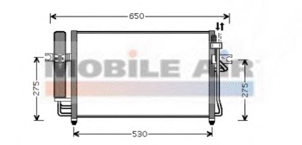 Радиатор охлаждения кондиционера VAN Wezel 82005087