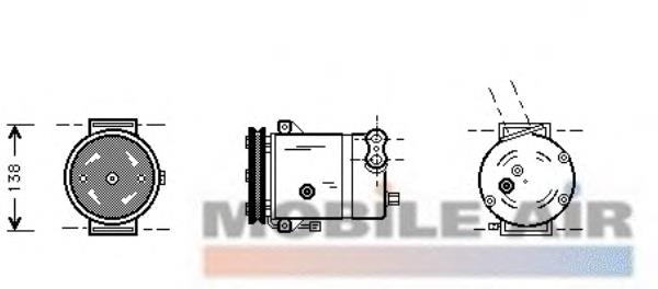 8100K018 VAN Wezel compressor de aparelho de ar condicionado