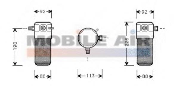 5900D105 VAN Wezel tanque de recepção do secador de aparelho de ar condicionado