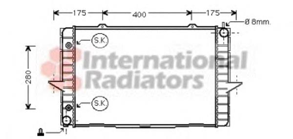 59002118 VAN Wezel radiador de esfriamento de motor