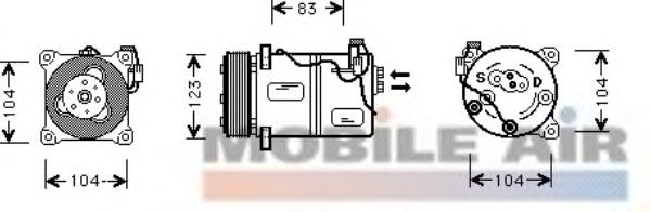 5900K059 VAN Wezel compressor de aparelho de ar condicionado