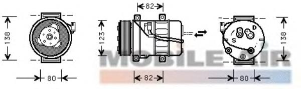 5900K054 VAN Wezel compressor de aparelho de ar condicionado