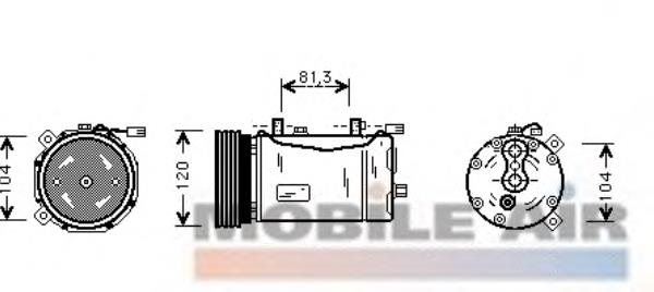 5800K172 VAN Wezel compressor de aparelho de ar condicionado