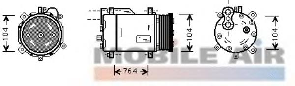 5800K170 VAN Wezel compressor de aparelho de ar condicionado