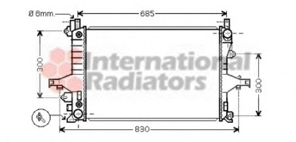 59002115 VAN Wezel radiador de esfriamento de motor