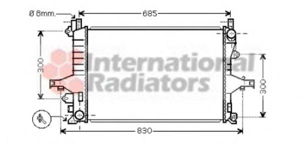 59002114 VAN Wezel radiador de esfriamento de motor