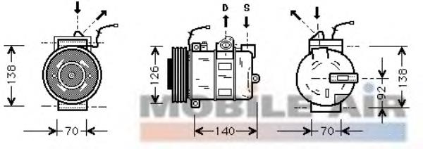 7400K040 VAN Wezel compressor de aparelho de ar condicionado