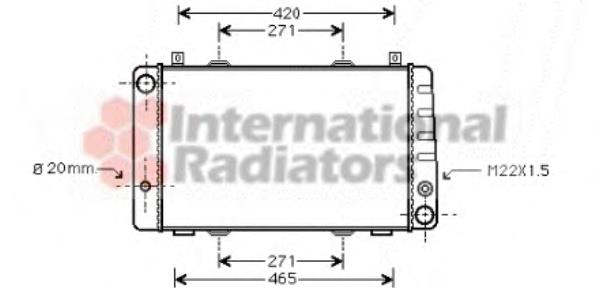 6U0121251C VAG radiador de esfriamento de motor