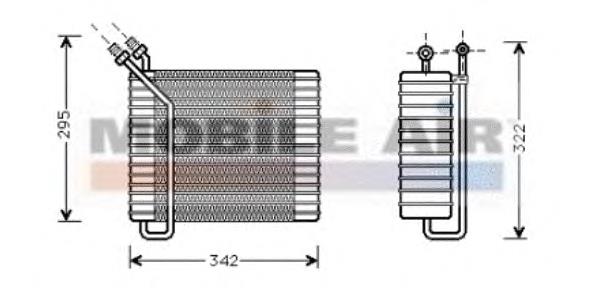 Vaporizador de aparelho de ar condicionado para Volvo 940 (944)