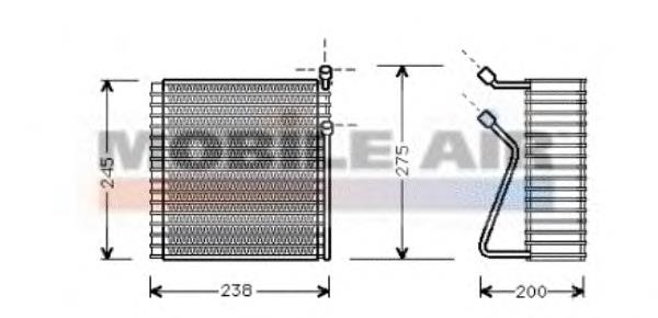 5900V091 VAN Wezel vaporizador de aparelho de ar condicionado