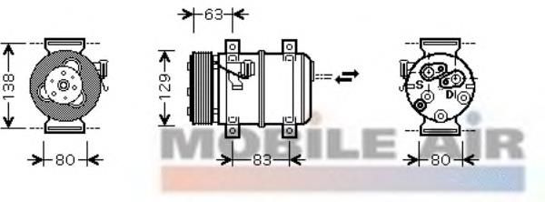 5900K120 VAN Wezel compressor de aparelho de ar condicionado