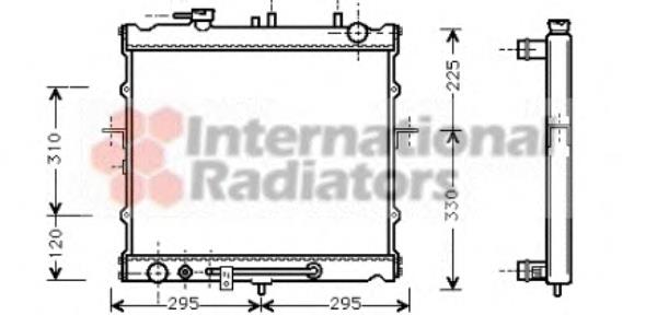 Radiador de esfriamento de motor 83002023 VAN Wezel