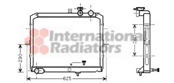 83002033 VAN Wezel radiador de esfriamento de motor