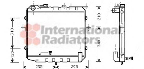 Radiador de esfriamento de motor 83002024 VAN Wezel