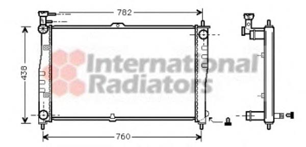 83002020 VAN Wezel radiador de esfriamento de motor