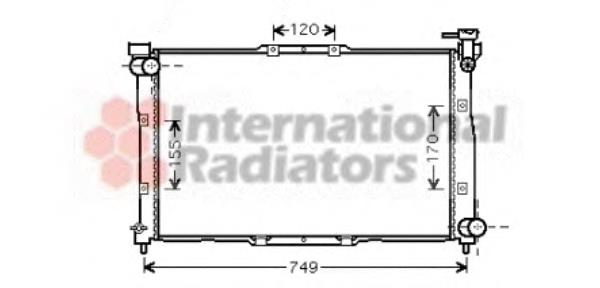 83002039 VAN Wezel radiador de esfriamento de motor