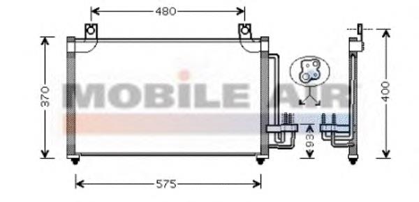 83005031 VAN Wezel radiador de aparelho de ar condicionado