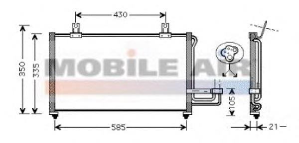 Radiador de aparelho de ar condicionado 83005032 VAN Wezel