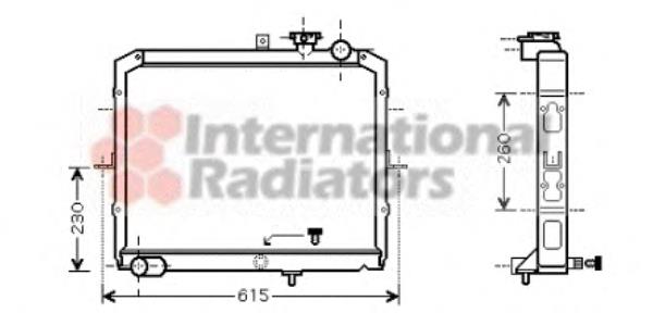 83002036 VAN Wezel radiador de esfriamento de motor