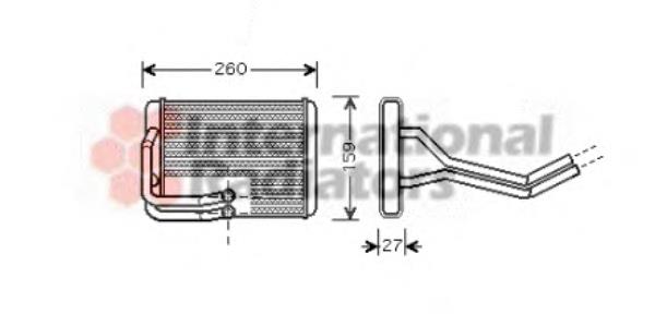 82006122 VAN Wezel radiador de forno (de aquecedor)