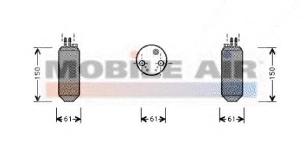 Tanque de recepção do secador de aparelho de ar condicionado 8200D001 VAN Wezel