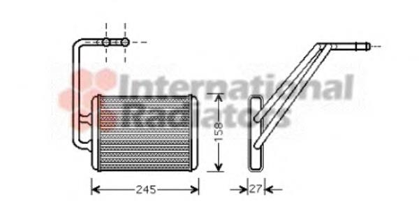 Радиатор печки 82006121 VAN Wezel