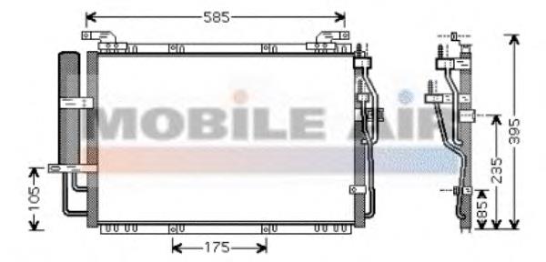 82005091 VAN Wezel radiador de aparelho de ar condicionado