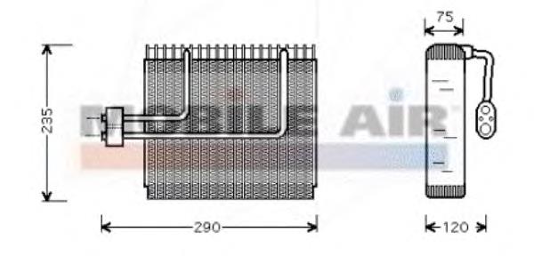 Vaporizador de aparelho de ar condicionado 8200V002 VAN Wezel